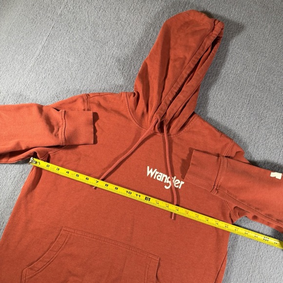 Wrangler Retro Hoodie Sweatshirt Pullover Long Sleeve Rust Womens Medium - Picture 8 of 8